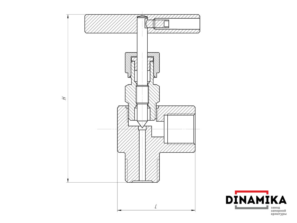 Игольчатый вентиль чертеж